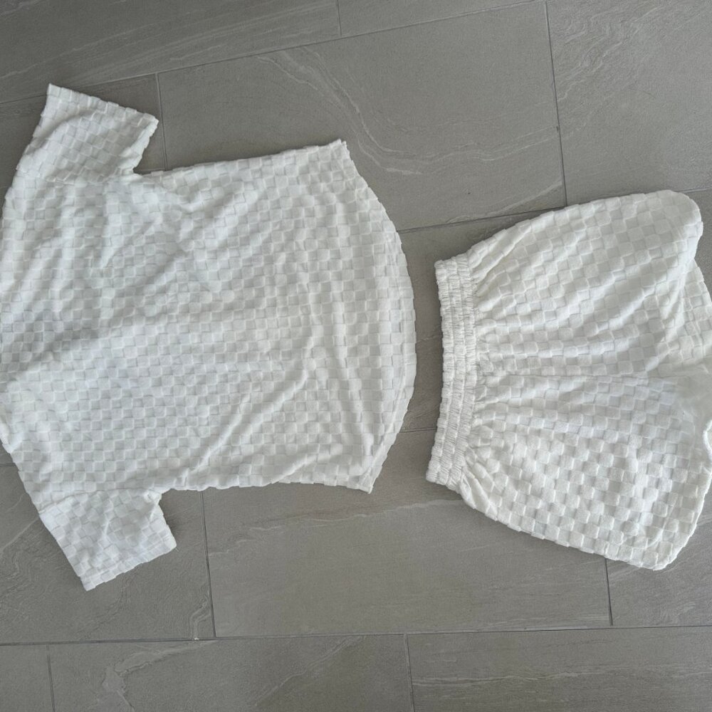 RHYTHM JACQUARD TERRY SHORT SET- OFF WHITE - Picture 5 of 6
